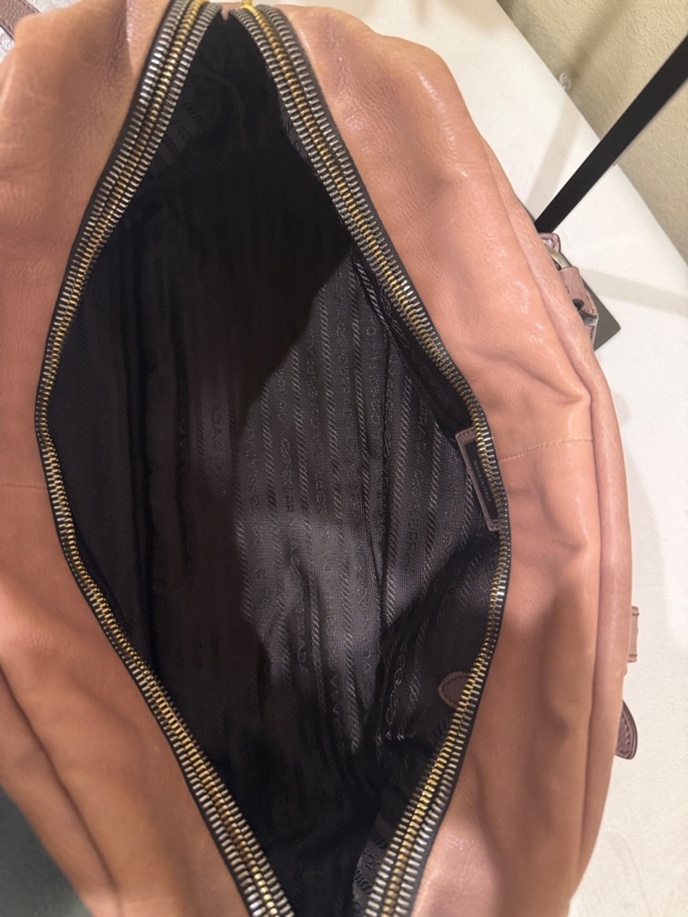 Prada Glace Calf Ombré Bauletto Bag - Picture 5 of 12